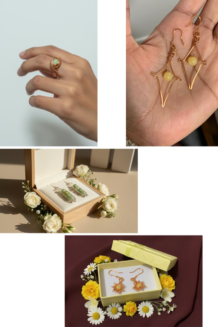 Handcrafted Natural Jade Wire-Wrapped Pendant Collection