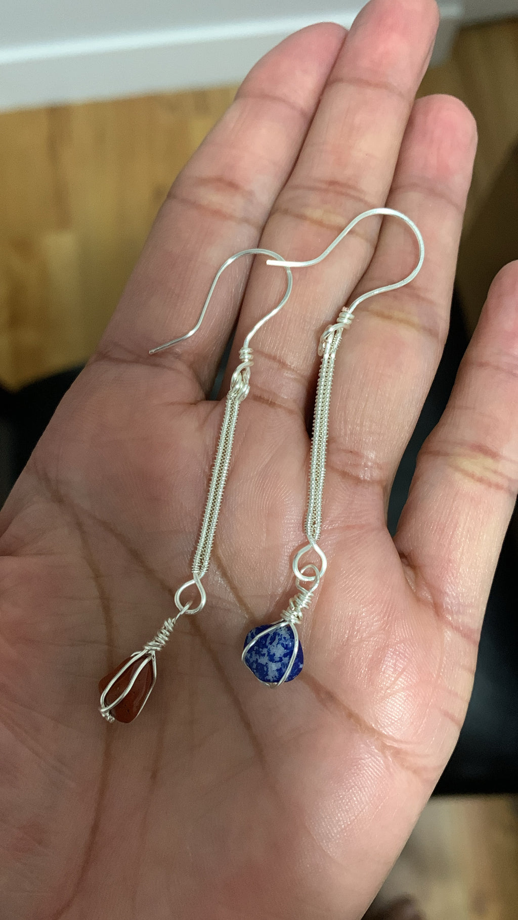 Custom Wire-Wrapped Earrings | Transforming Customer Stones into Handmade Jewelry