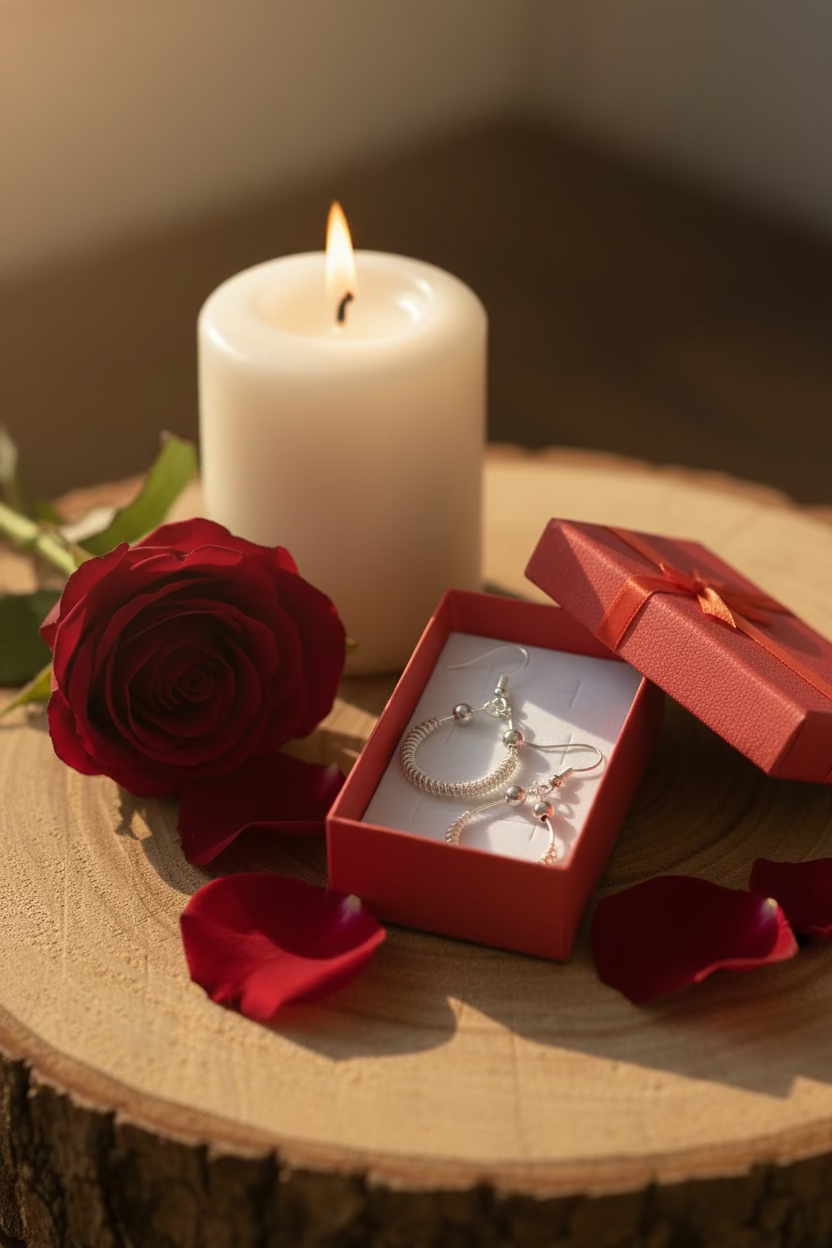 Halo Grace Earrings presented in a gift box with romantic accents, ideal for thoughtful gifting.