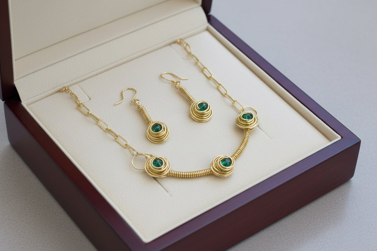 Earring and pandent set