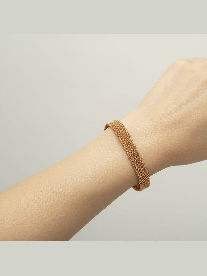 Handwoven Copper Bracelet – Artisan Wire Weave